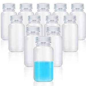 lot 9774 image: Tatuo 12 Pcs 8 oz 250 ml Polypropylene Reagent Bottle Plastic Sample Bottles with Screw Caps Transparent PP Sample Containers with Lid for Liquids, Laboratory, Storage at Home (Clear)