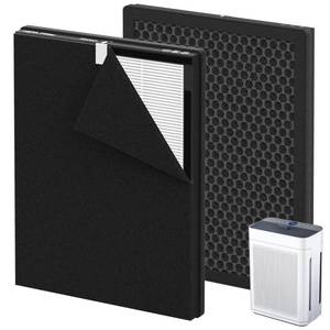 lot 9803 image: 2 Pack K2 Replacement Filter Compatible with LUNINO K2, Double-Sided Filters for Home Large Room up to 3000sq.ft, H13 True HEPA and Activated Carbon Filter