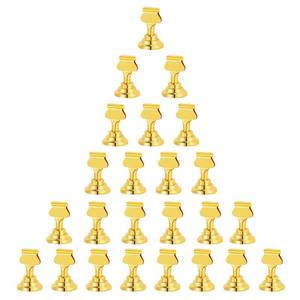 lot 10009 image: Urban Deco 24 Pieces Table Card Holder Place Card Holders 1.7 inches Gold Steel Card Holders for Photos, Food Signs, Memo Notes, Weddings, Restaurants, Birthday(Gold 24PK)