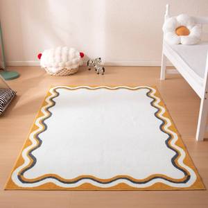 lot 10034 image: SLEEP ZONE Kids Rugs for Playroom, Washable Rugs for Children Toddlers Bedroom, Non Slip Rug Play Mat Soft Dorm Nursery Carpet, Beige, 3X5 Feet