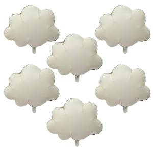 lot 10040 image: Cloud Balloons Foil Mylar Cloud Balloons for Birthday Party Decorations Supplies (Cream)