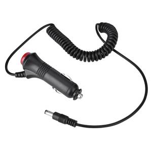 lot 10042 image: 12V 3A Car Cigarette Lighter Power Supply Adapter, 5.5 X 2.1mm DC Male Plug Spring Adapter Cable with Switch and Indicator Light