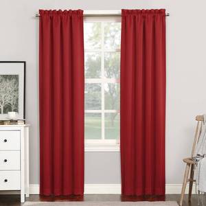 lot 10054 image: Sun Zero Easton Energy Saving Blackout Rod Pocket Curtain Panel, 40 x 84, Red
