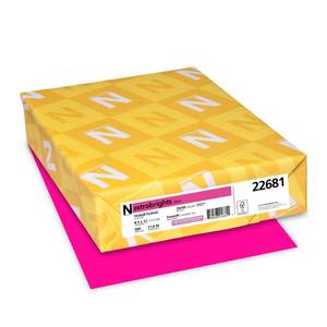 lot 11036 image: Neenah Astrobrights Bright Color Paper, 8 12in. x 11in., 24 Lb, FSC Certified, Fireball Fuchsia, 500 Sheets, 22681