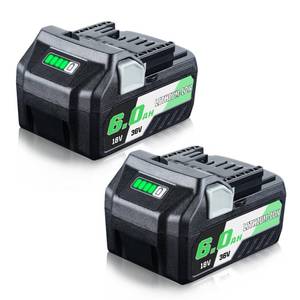 lot 11038 image: LUMSING 2Pack 18V36V 6.0Ah Lithium Ion Replacement for Metabo Battery Compatible with Metabo Battery 371751M 372121M BSL36A18 BSL36B18 Cordless Tool Battery Packs