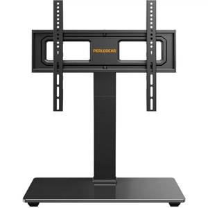 lot 11053 image: Perlegear Universal Swivel TV Stand Base for 32��70 inch TVs, Height Adjustable Table Top TV Stand Mount with Tilt, Tempered Glass Base, Holds up to 88 lbs