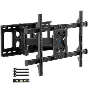 lot 11065 image: PERLESMITH Full Motion TV Wall Mount for 37-86 Inch TVs up to 132 lbs, TV Mount with Swivel Articulating Arm, Wall Mount Bracket Fits 1216 Wood Studs, Tool-Free Tilt, Max Vesa 600x400mm
