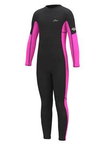 lot 11070 image: Hevto Kids Wetsuit for Girls Toddler Size 6 Year Child Youth 32mm Neoprene Wet Suit Full Thermal Swimsuit Swimming in Cold Water (K1-Pink, 6)
