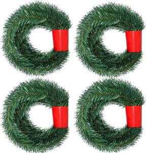 lot 11083 image: DearHouse 80Feet Christmas Garland, 4 Strands Artificial Pine Garland Soft Greenery Garland for Holiday Wedding Party,Stairs,Fireplaces Decoration, OutdoorIndoor Use
