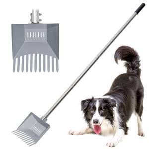 lot 11085 image: CKLT Heavy Duty Pooper Scooper 66in Tempered Spring Steel Scoop Long Stainless Steel Handle Dog Pooper Scooper for Large Dogs Outdoor Pet Waste Removal Shovel