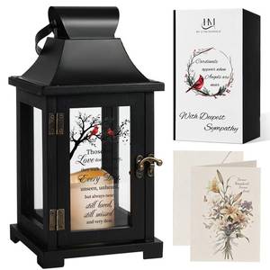 lot 11088 image: HugMemories Memorial Lantern, Bereavement Sympathy Gifts for Loss of Loved One Mother Father, Bereavement Gifts Thoughtful Funeral Gifts in Memory of Loved One with LED Candle
