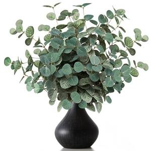 lot 11958 image: TOPHOUSE 6pcs Artificial Eucalyptus Leaves Stems Bulk 24.8�� Silver Dollar Eucalyptus Artificial Greenery Silk Eucalyptus Plant for Home Wedding Farmhouse Decoration