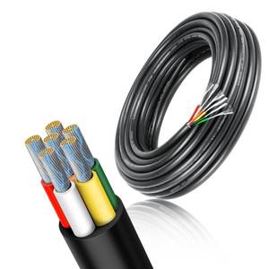 lot 11977 image: RESHAKE 20 Gauge 6 Conductor Electrical Wire, 100FT Low Voltage 206 Tinned Copper Wire, 20 AWG 6 Wire Cable, Flexible Extension Cord for LED Strips Light, Outdoor Waterproof Stranded Wires