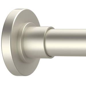 lot 11991 image: GXOACKJ Brushed Nickel Shower Curtain Rods - 31-80 Inch Spring Tension Shower Rods for Bathroom, Adjustable, No Drilling, No Rust, Stainless Steel