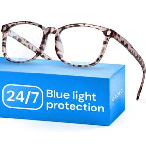 lot 12316 image: Gaoye Leopard Blue Light Glasses for Computer & Gaming - Anti UV Ray Lenses, Scratch-Resistant & Comfort Fit