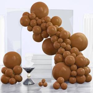 lot 12322 image: PartyWoo Brown Balloons 140 pcs Different Sizes of 18 12 10 5 Inch Neutral Brown Balloons Arch Kit Garland for Baby Shower Birthday Graduation Woodland Safari Theme Jungle Party Decorations Brown-F09