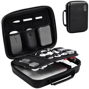 lot 12324 image: ProCase Hard Travel Electronic Organizer Case for MacBook Power Adapter Chargers Cables Power Bank Apple Magic Mouse Apple Pencil USB Flash Disk SD Card Small Portable Accessories Bag -Black, XL