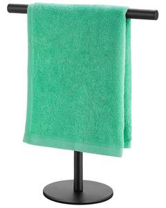 lot 12334 image: Hand Towel Holder, Bathroom Towel Racks, Countertop Towel Stand, T-Shape Towel Holder for Kitchen, Matte Black Standing Towel Bar