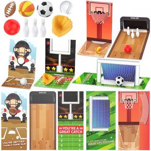 lot 12336 image: Feltom Valentines Day Gifts for Kids - 30 PCS Mini Sports Ball Eraser Valentines Cards for Kids Classroom - Valentine Exchange Prizes for Girls Boys School Class Classroom Fidget Sensory Stationery