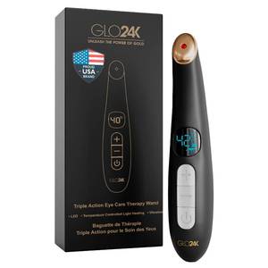 lot 12359 image: GLO24K Heated Eye Wand & Eye Massager Tool �� Gentle Warmth & Vibration for Smoother-Looking Skin, Refreshing Under-Eyes Massage, Portable Beauty Device