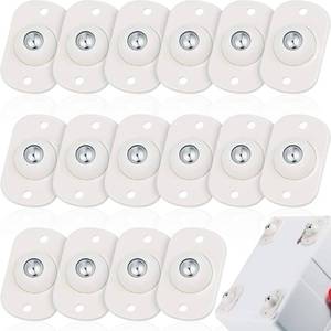 lot 12375 image: Honoson 16 Pcs Self Adhesive Caster Wheels Appliance Rollers Appliance Sliders for Kitchen 360° Swivel Universal Wheel Mini Small Kitchen (White with 1 Steel Ball Style)