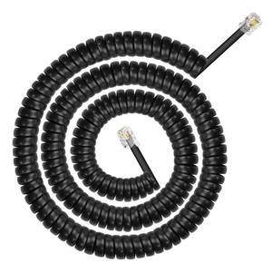 lot 12376 image: moeverEX Phone Cord for landline, 12 Ft Uncoiled  1.3 Ft Coiled Telephone Handset Cord RJ9 4P4C Telephone Accessory