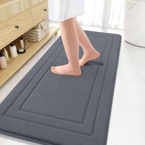 lot 15981 image: Arotive Memory Foam Bathroom Rug Mat 59x24, Ultra Soft and Absorbent Bath Mat, Machine Wash Dry, Comfortable Bath Rug Carpet for Bathroom Floor, Tub and Shower, Dark Grey