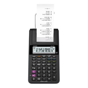 lot 16281 image: Casio HR-10RC Handheld Portable 12-Digit Printing Calculator  Black