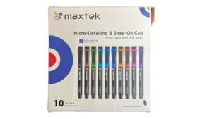 lot 16288 image: Maxtek Micro-Detailing Markers Set - 10 Colors