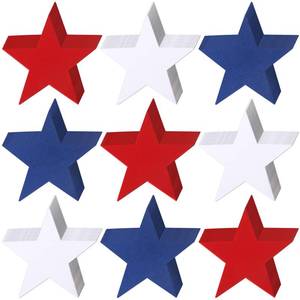 lot 16313 image: Ferraycle 108 Pcs 250th Anniversary Red White and Blue Stars Cut Outs Patriotic Classroom Decor Bulletin Board Paper Star Shaped Cutout Memorial Decorations Double Sided Cardstock for DIY Craft School