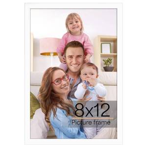 lot 16396 image: Giftgarden 8x12 Picture Frame White, 8 by 12 Thin Photo Frame for Wall Tabletop Display, Single