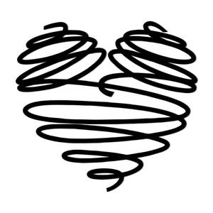 lot 18142 image: YATEASLU Heart Wall Decor, Continuous Line Art Metal Heart Sign, Abstract Metal Wall Art for Bedroom, Gift for Valentines Day, Christmas and Other Holidays��Symbol of Everlasting Love