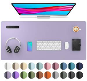 lot 18173 image: Aothia Leather Desk Pad - Protector and Blotter, Mouse Pad and Office Mat, Non-Slip PU Leather Laptop Desk Pad, Waterproof Writing Pad for Office and Home (36 x 17, Lavender)