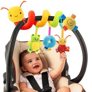 lot 18179 image: FPVERA Spiral Car Seat Toys - Baby Sensory Soft Plush Hanging Toys for 0-12 Months Stroller Crib Accessories, Essentials for Expecting Moms & Baby Shower Registry Gift