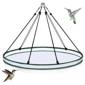 lot 18206 image: FoldTier 1 Pieces Universal Wild Bird Seed Catcher Hanging Hoop Platform Bird Seed Catcher Tray for Hummingbird Feeders Bee Feeder Outdoor Garden Accessories (30 Inch)