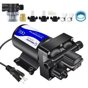 lot 19352 image: Tdrsuper Water Pressure Booster Pump, 110V AC Water Diaphragm Pump, 5.5GPM 75PSI with Power Plug, Self Priming RV Water Pump for Home Kitchen Bathroom RV Marine Yacht Garden Hose Black