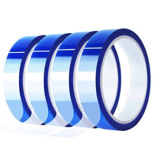 lot 20003 image: MEBMIK 4 Rolls 20mm x33m(108ft) Blue Heat Tape High Temperature Heat Resistant Tape Heat Transfer Tape for Heat Sublimation Press Vinyl,No Residue