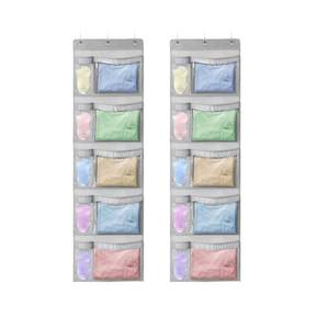 lot 20022 image: RUIPBOTE 2 Pack Weekly Kids Clothes Organizer �� Day of the Week Hanging Closet Storage for School Outfits, Kids�� Wardrobe Organizer with Labels for Monday to Friday (2)