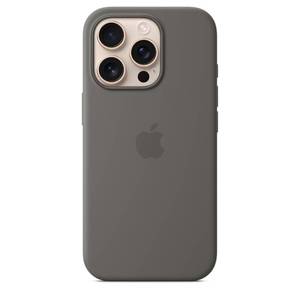 lot 20024 image: Apple iPhone 16 Pro Silicone Case with MagSafe and Camera Control Lightweight Phone Case, Wireless Charging Compatible, Smooth Matte Finish Stone Gray