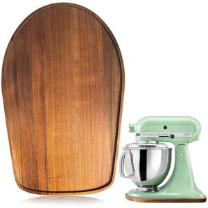 lot 20042 image: Acacia Wood Mixer Slider Mat for KitchenAid Stand Mixer Wooden Sliding Tray Compatible with Kitchen Aid 4.5-5 Qt Mixer (damaged chipped)