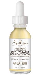 lot 20440 image: SheaMoisture Overnight Face Oil for All Skin Types 100% Virgin Coconut Oil for Daily Hydration 1 oz