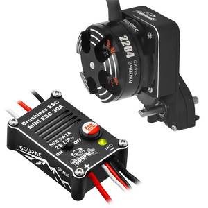 lot 20444 image: GOUPRC 2204 2400KV Brushless Outrunner Motor with Transmission & 30A Brushless Esc for SCX24 RC Crawler Axial 124 RC Car Truck