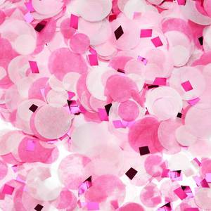 lot 20446 image: TecUnite Pink Rose Red Confetti Round Tissue Paper Table Confetti Dots for Wedding Birthday Party Decoration Arts Craft DIY Scrapbooking, 1.76 oz (1.5 cm Plus 2.5 cm)