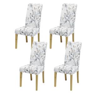 lot 20450 image: Dining Chair Covers, Dining Room Chair Cover Set of 4, Stretch Kitchen Chair Covers, Detachable Washable Chair Cover, Parsons Chair Slipcovers Protective, for Home, Restaurant, Banquet (Pattern 2)