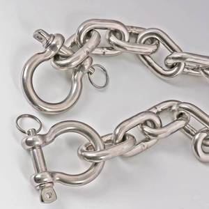 lot 20464 image: Deck Man 316 Stainless Steel 12 Boat Anchor Lead Chain with 2 Pcs 1732 Anti-Off Shackles, Marine Grade (6FT)