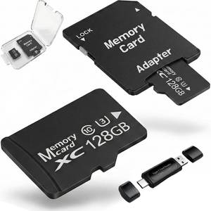 lot 20467 image: 2-Pack 128GB MicroSDXC Memory Cards with SD Adapter & USB Reader, U3 V30 Standard Speed, High-Endurance TF Cards for Dash Cam & Security Camera, 4K Ready