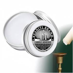 lot 20477 image: Candle Adhesive Taper Candle Glue - 3 oz Candle Adhesive Grip for Secure Candlestick Hold Candle Accessories (cosmetic damage on tin)(not used)