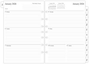 lot 20488 image: newestor 2026 Weekly & Monthly Planner Refill, 5-12 x 8-12, Jan 2026 to Dec 2026, 7-Hole Punched for Mini Binders