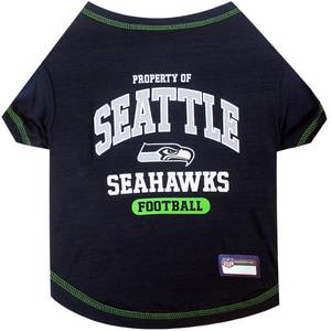 lot 20497 image: NFL Seattle Seahawks Dog T-shirt Medium. - Licensed Shirt for Pets Team Colored with Team Logos- Premium Stretchable Materials for the comfort of your Dog & Cat