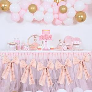 lot 20500 image: 5 Pack Pink Bow Garland Banner for Coquette Birthday,Pink Bow Party Hanging Swirls Decorations for Birthday, Bachelorette Party, Bridal Shower, Wedding, Engagement, Baby Shower
